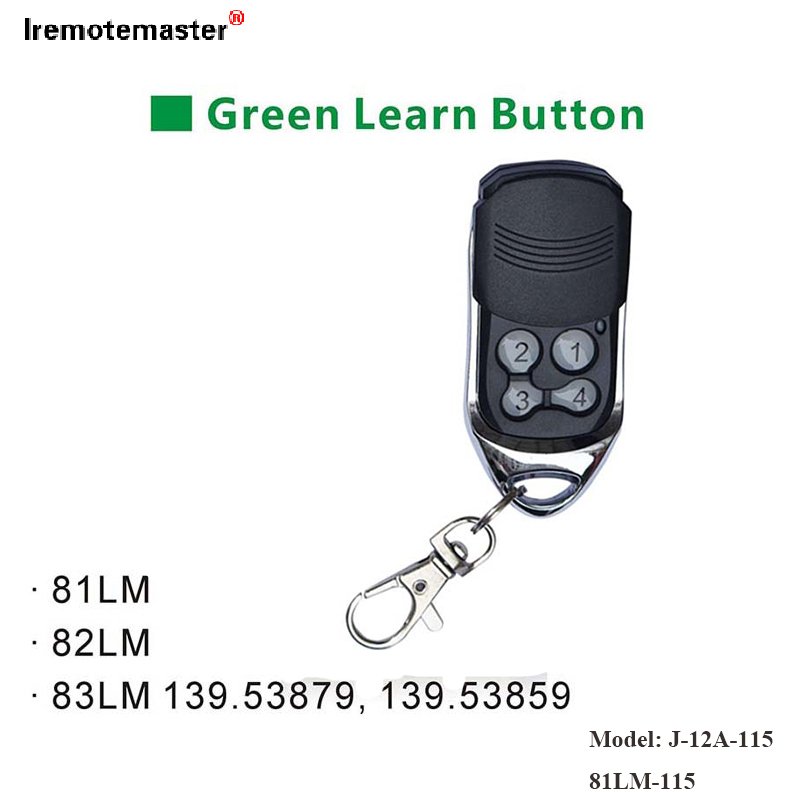 81LM 82LM 83LM க்ரீன் லேர்ன் பட்டன் கேரேஜ் டோர் ரிமோட் ஓப்பனர் 390MHz