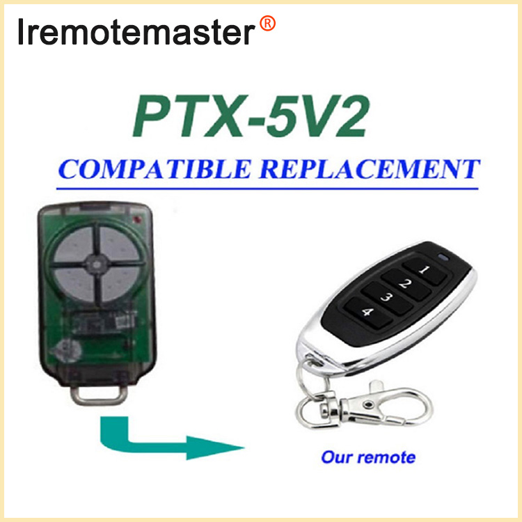 PTX5V2 PTX-5 கேரேஜ் கதவு ரிமோட் மாற்று 433.92MHz